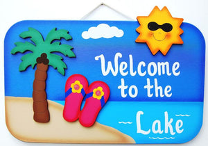 Welcome to the Lake Personalized Lake sign Nautical Lake signs lake and nautical decor welcome to the lake gifts nautical decorating lake decorating lake signs
